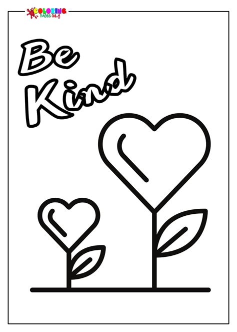 Kindness Coloring Sheets For Kids