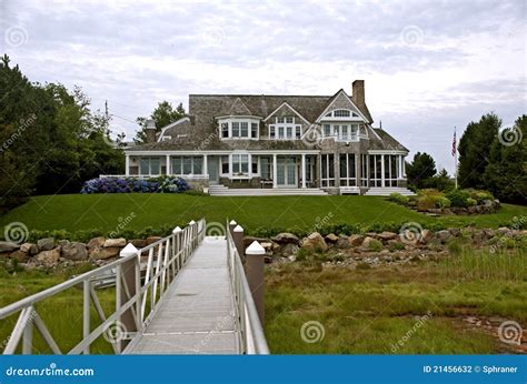New England style house stock photo. Image of landscaped - 21456632
