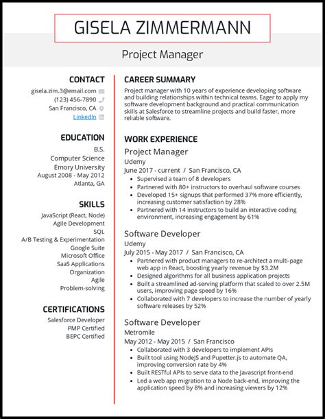 Manager Resume Examples 的图像结果