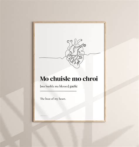 Mo Chuisle Mo Chroi Definition Printable / Valentine's Day Gift, Gift for Valentine's Day / Love ...