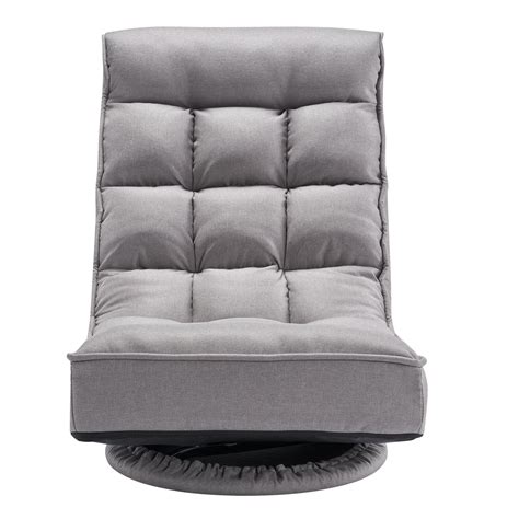 VEVOR Swivel Floor Gaming Chair, 360-Degree Rotating Floor Chair with 4 ...