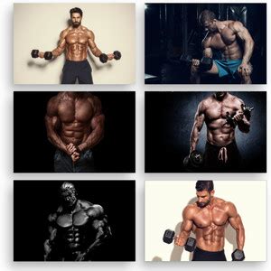 PRINTHUBS 30.48 cm Bodybuilders Motivational Posters For Gym Room Wall ...