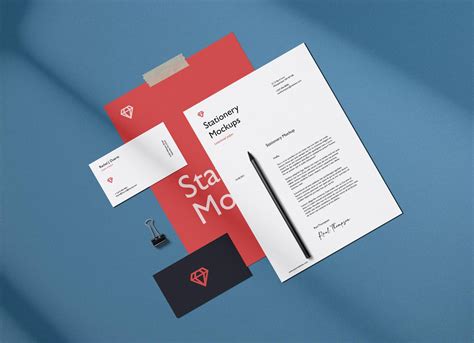Free Elegant Stationery Branding Mockup PSD - Good Mockups