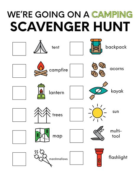 Campground Scavenger Hunt