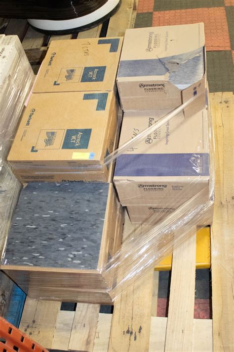 PALLET OF VCT VINYL COMPOSITE TILES 1/8" THICK