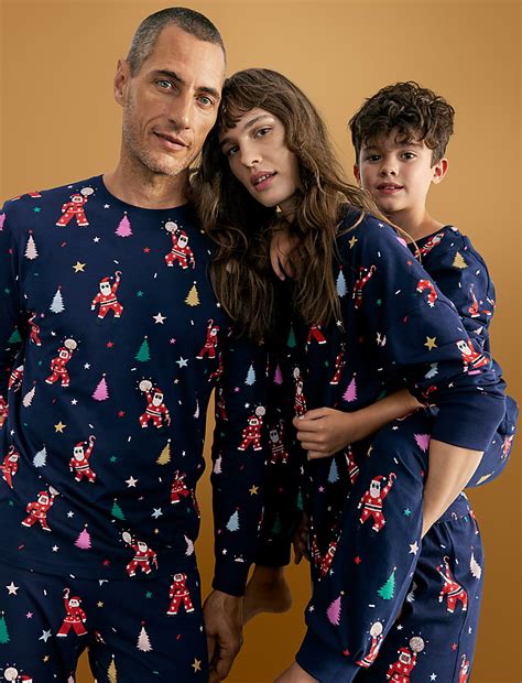 Buy Men's Disco Santa Family Christmas Pyjama Set at Marks & Spencer