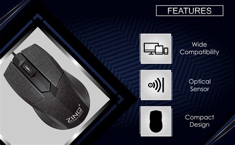 Amazon.in: Buy Zinq Technologies ZQ233 Wired Mouse with 1000DPI, 10 ...