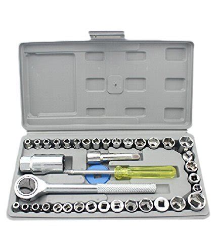 MLD ALL IN1 40Pc Multi Purpose Combination Socket Wrench Set : Amazon ...