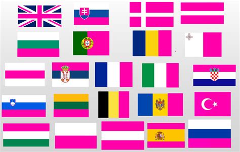 Country Flags That Are Pink