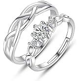 MEENAZ Couple Finger Ring Combo for women girls Men Boys girlfriend ...