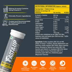 Buy FAST&UP NAC (N - ACETYLCYSTEINE) LUNG HEALTH AND LIVER DETOX 20 ...