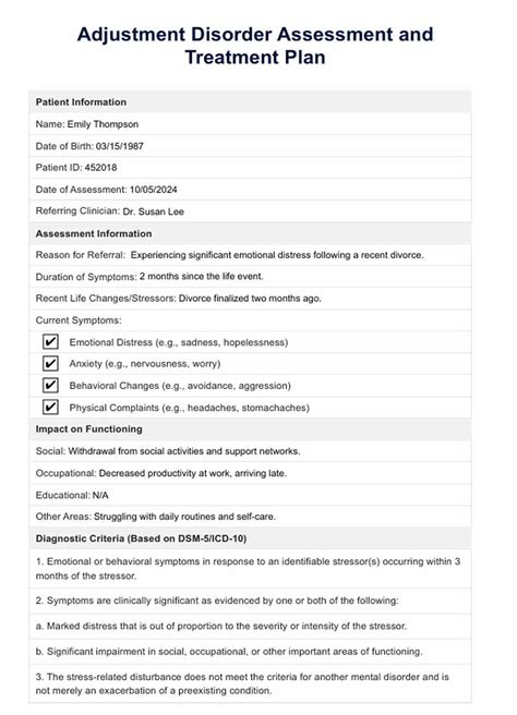 Adjustment Disorder PDF & Example | Free PDF Download