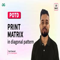 Image result for Print Matrix in Diagonal Pattern