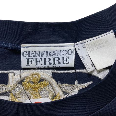 vintage GIANFRANCO FERRE print & embroidery design tee | NOIR ONLINE