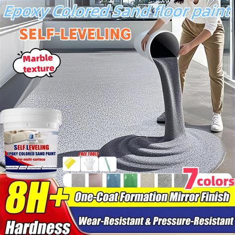Epoxy Colored Sand Self Leveling Floor Paint Marble Texture Floor Paint ...