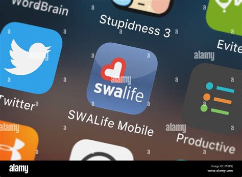 London, United Kingdom - October 05, 2018: Screenshot of the mobile app ...