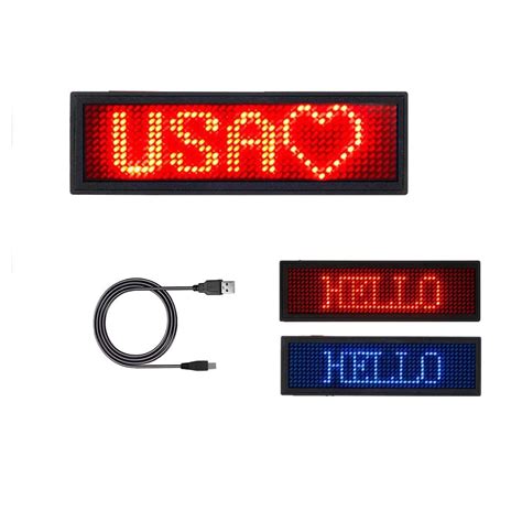 Buy LED Name Sign for Business 44 x 11 Pixels and USB Programming ...