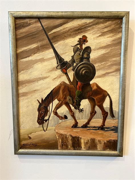 Art Deco Painting "Don Quixote de la Mancha" by Roland Paris at 1stDibs ...