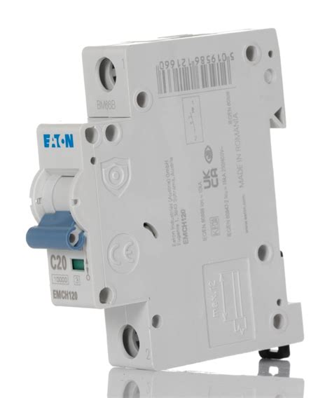 EMCH120 EMCH120 Eaton | Eaton MEMShield MCB, 1P, 20A Curve C, 230V AC ...