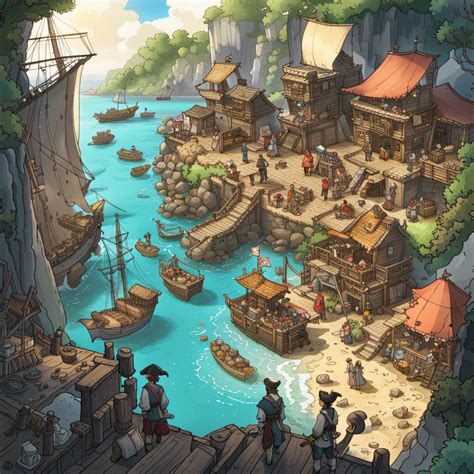 A pirate port в 2025 г | Архитектурные эскизы, Декорации ...