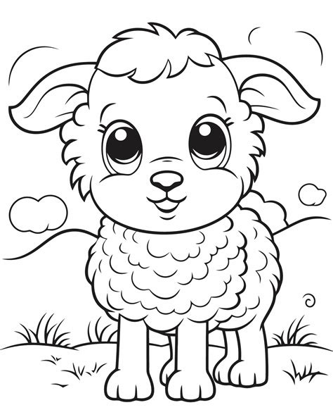 Cute Sheep Coloring Pages