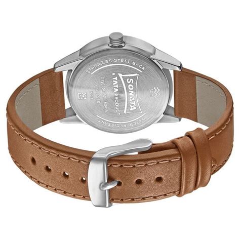 Buy Online Sonata Quartz Multifunction Blue Dial Leather Strap Watch ...