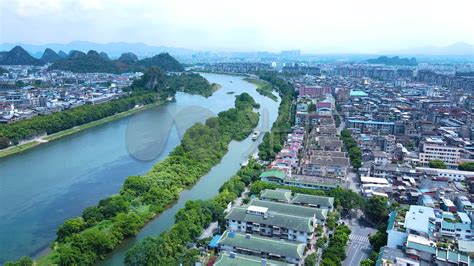 桂林临桂区老城区俯瞰城市风景高清图片下载-正版图片501257221-摄图网