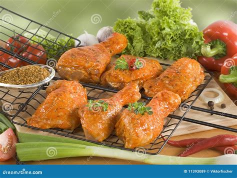 Marinated chicken legs stock image. Image of closeup - 11393089