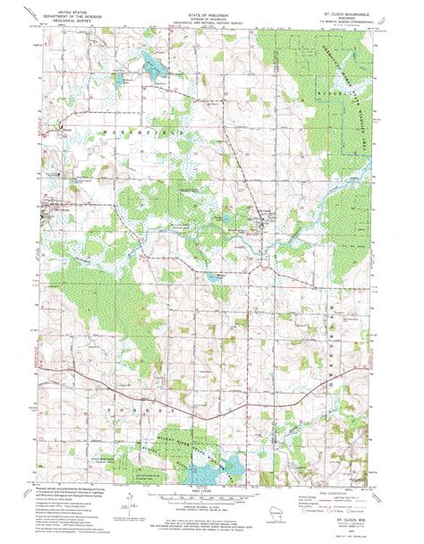 Saint Cloud topographic map 1:24,000 scale, Wisconsin
