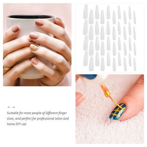 WRISTBIQUE 500Pack Transparent Nail Stickers Accents for Women with ...