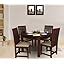 Porash Furniture Sheesham Wood 4 Seater Dining Table with 3 Chairs and ...
