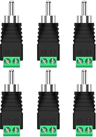 MAHIFY RCA Plugs for Speaker Wire, RCA to AV Screw Terminal Connector ...