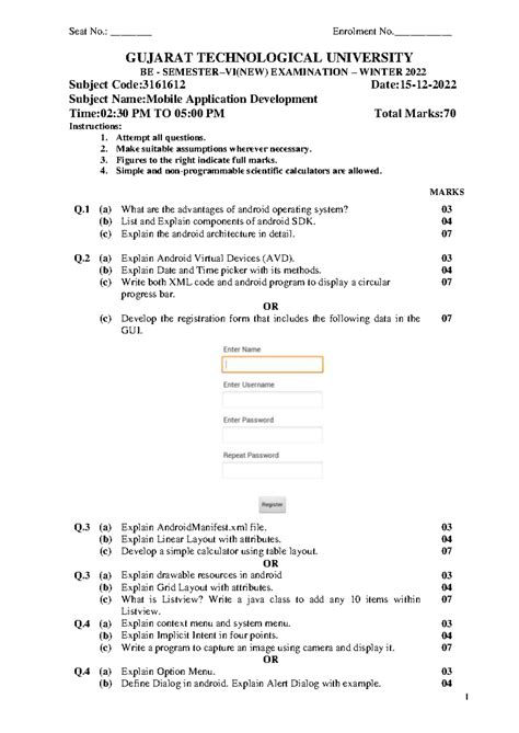 MAD PYQ - GUJARAT TECHNOLOGICAL UNIVERSITY BE - SEMESTER–VI(NEW ...