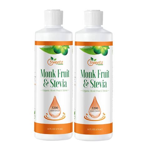G-Sweetz Monk Fruit & Stevia Liquid Sweetener Drops - Natural India | Ubuy