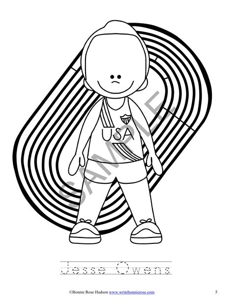 Jesse Owens Coloring Pages [2025]