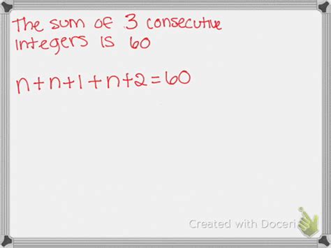 Image result for Consecutive Integers Word Problem