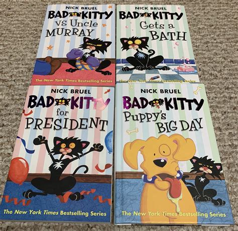 Bad Kitty Book Lot of 4 Nick Bruel vs. Uncle Murray Puppy’s Big Day ...