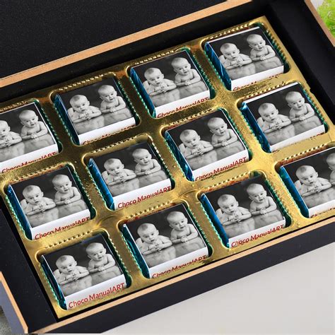 Hi we are here personalised wrapped chocolates twins announcement ...