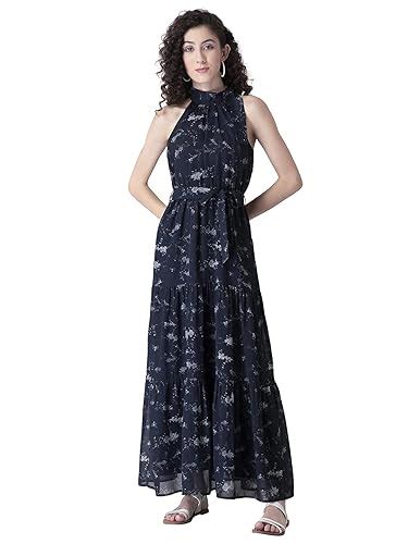 Buy FabAlley Women's Georgette A-Line Maxi Dress at Amazon.in