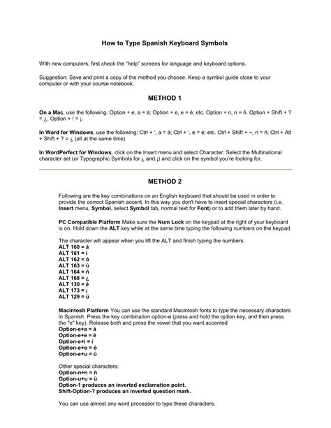 How to Type Spanish Keyboard Symbols - Docest