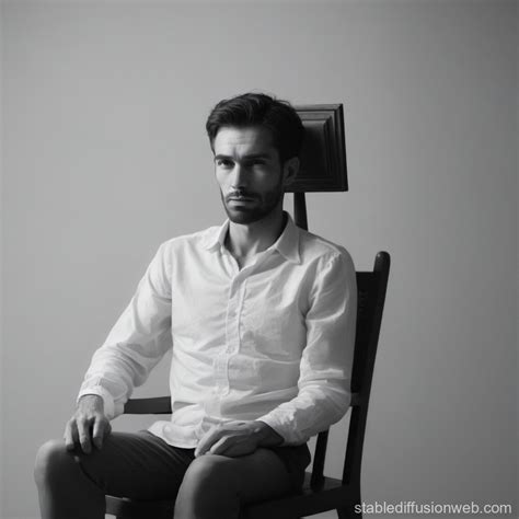 Man Sitting on Chair | Stable Diffusion Online