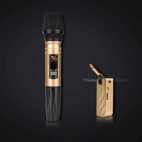 Wireless Microphone System Handheld LED Mic Speaker with - 2– UNIQKART