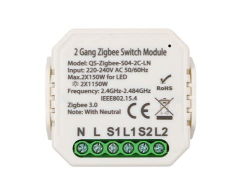 Image result for 2 Gang Light Switch Module ZigBee