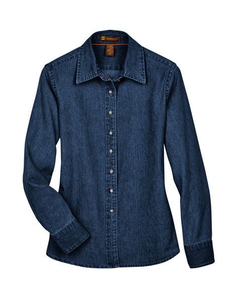 Harriton M550W Women's Denim Shirt $17.94 - Woven/Dress Shirts