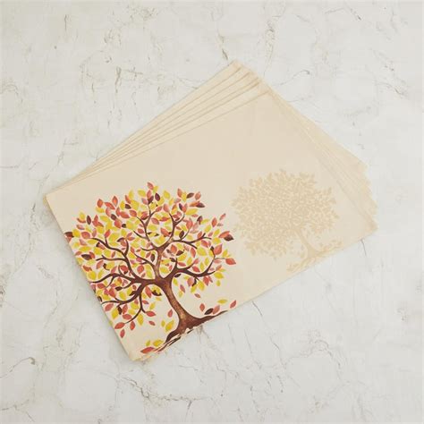 Buy Corsica Persian 12Pcs Cotton Reversible Placemat and Napkin Set ...