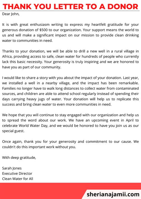 Thank You Letter To A Donor 2025 (guide + Free Samples) | Sheria Na Jamii