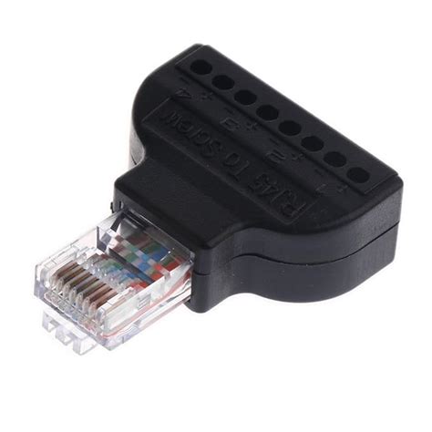MJH RJ45/8P8C Ethernet Plug RJ-45 Male to 8 Pin AV Terminal Screw ...