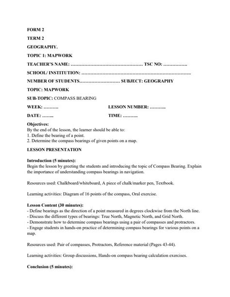 Image result for Geography Form 2 Lesson