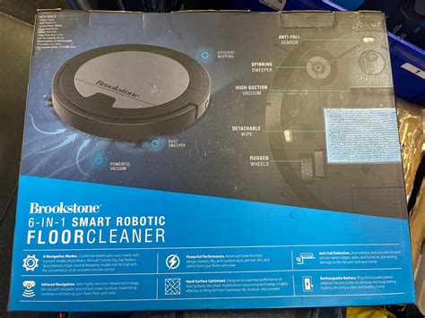 Brookstone Vacuum Cleaner, 6-in-1 Smart Robotic Floor Cleaner-Solid ...