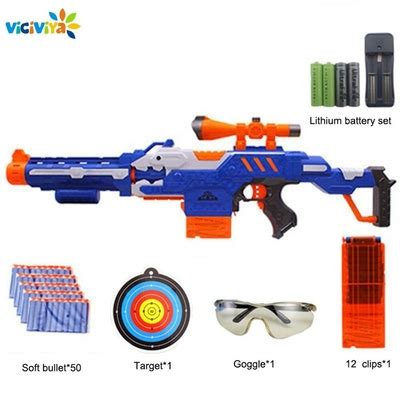 VICIVIYA Electronic Submachine Gun Toy Suit NERF Soft Bullet India | Ubuy